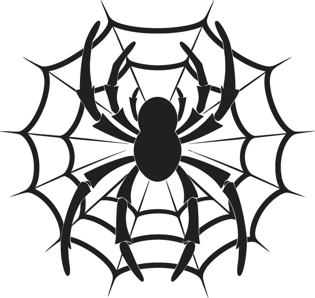 fieira espetáculo crachá artístico aranha e rede Projeto para impacto seda girar insígnia delicado aranha rede vetor logotipo para elegância