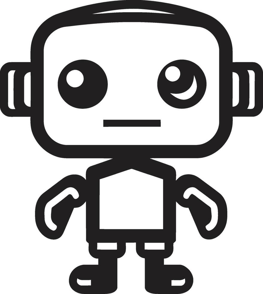 micro maravilha crachá compactar robô vetor ícone para coloquial Magia nano cutucar insígnia pequeno robô chatbot ícone para digital assistência