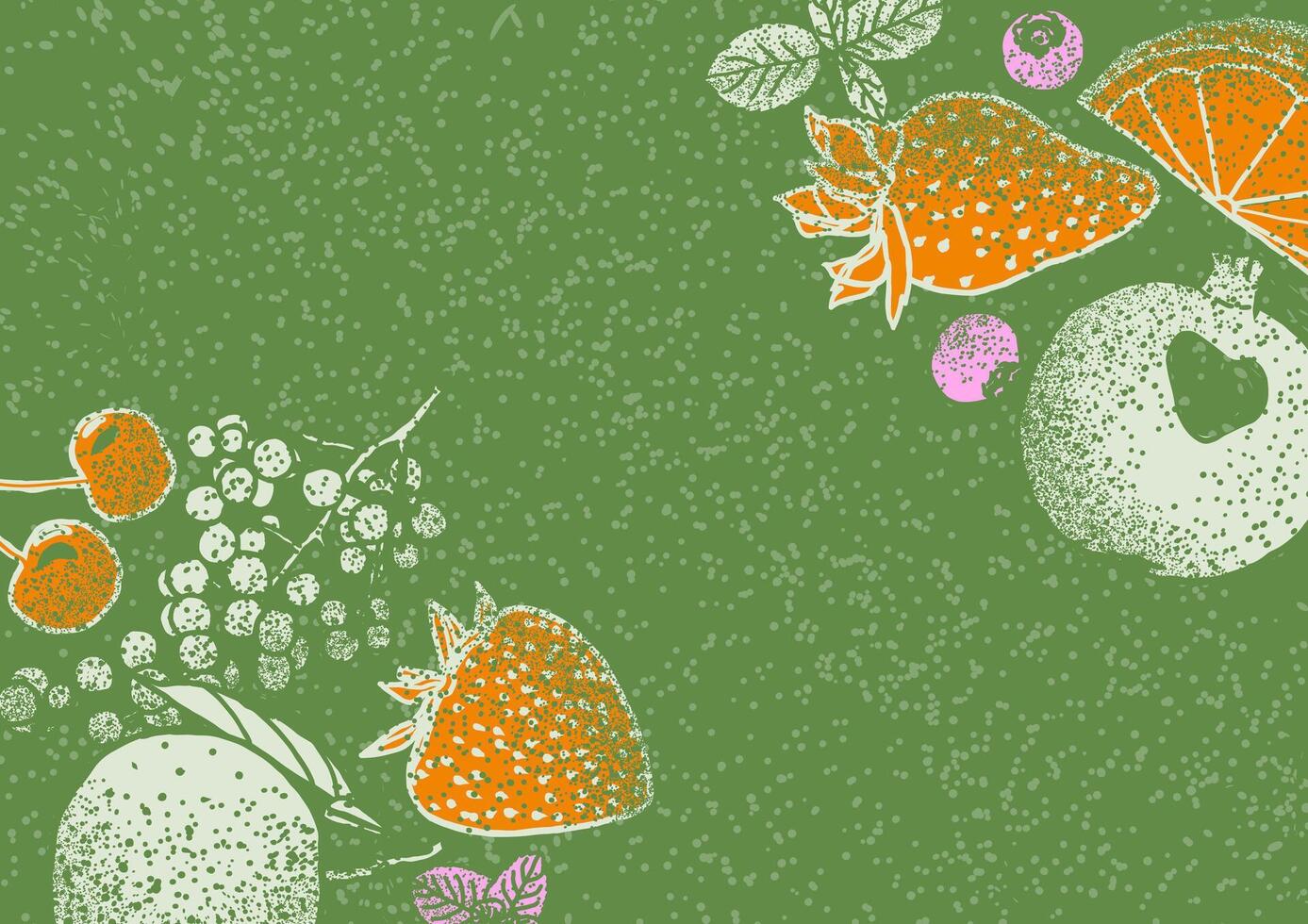 frutas ilustração esboço estilo com spray textura vetor