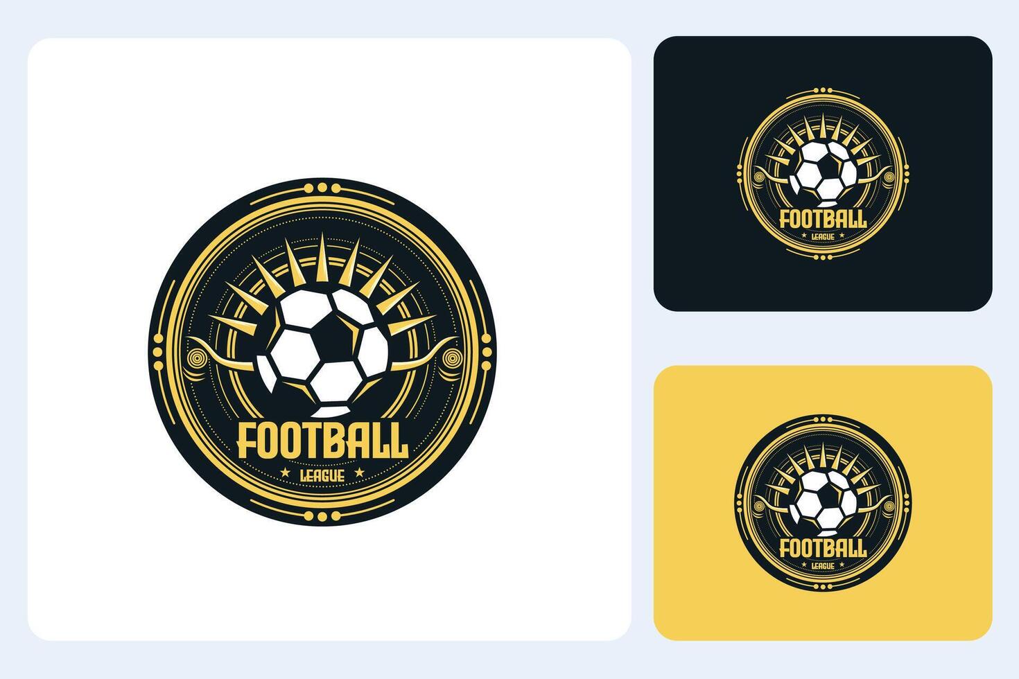 futebol liga Esportes logotipo Projeto modelo vetor