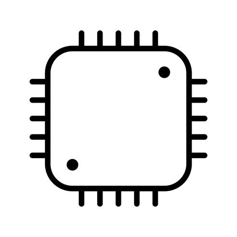 Ilustração em vetor ícone processador