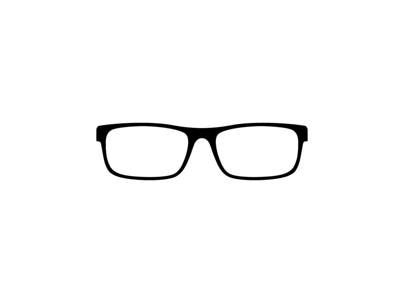 olho óculos silhueta, frente visualizar, plano estilo, pode usar para pictograma, logotipo grama, aplicativos, arte ilustração, modelo para avatar perfil imagem, local na rede Internet, ou gráfico Projeto elemento. vetor ilustração