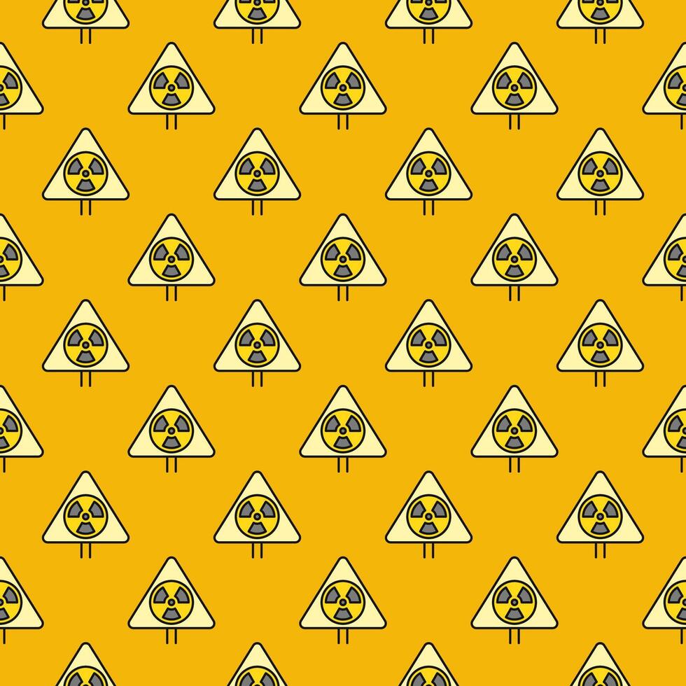 radiação símbolo triângulo placa vetor poluição colori desatado padronizar