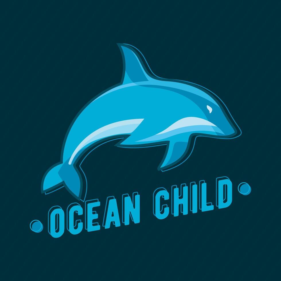 oceano criança, mundo oceanos dia vetor Projeto