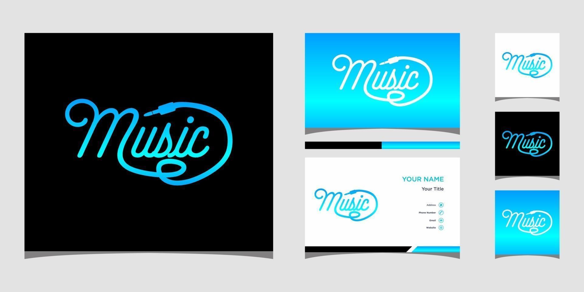 design de logotipo musical vetor