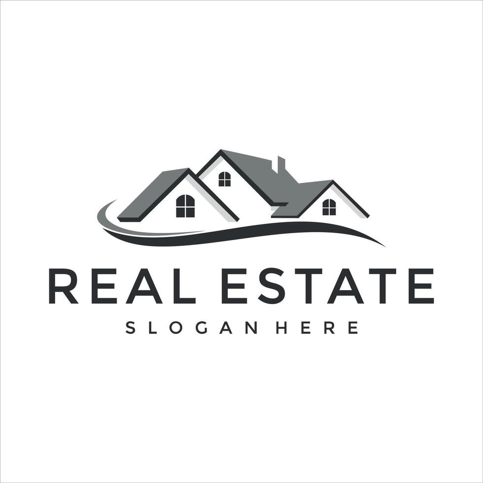 real Estado casa construtor logotipo Projeto vetor