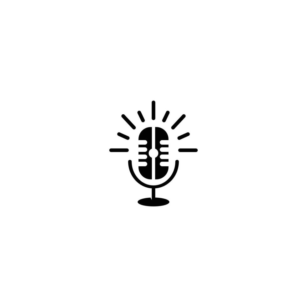motivacional podcast logotipo Projeto ícone melhor podcast elemento. podcast rádio gravação estúdio vetor