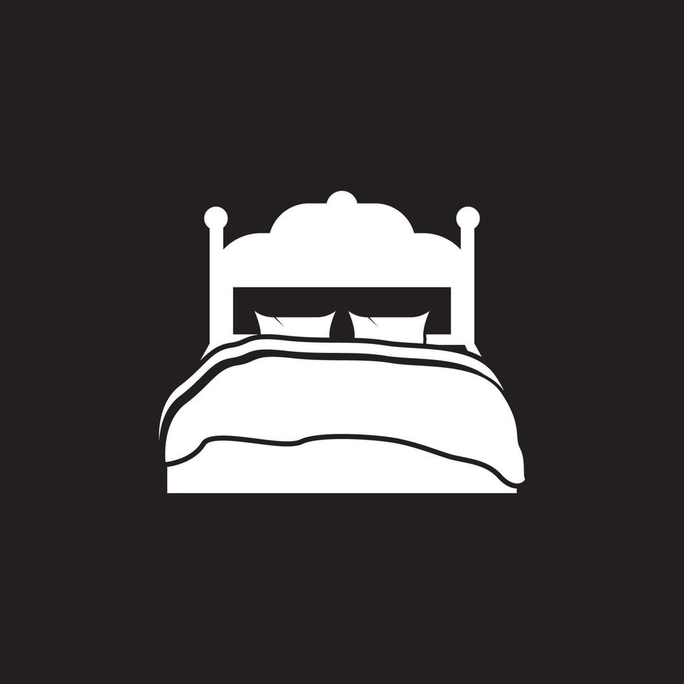 ilustração de modelo vetorial de ícone e símbolo de cama vetor