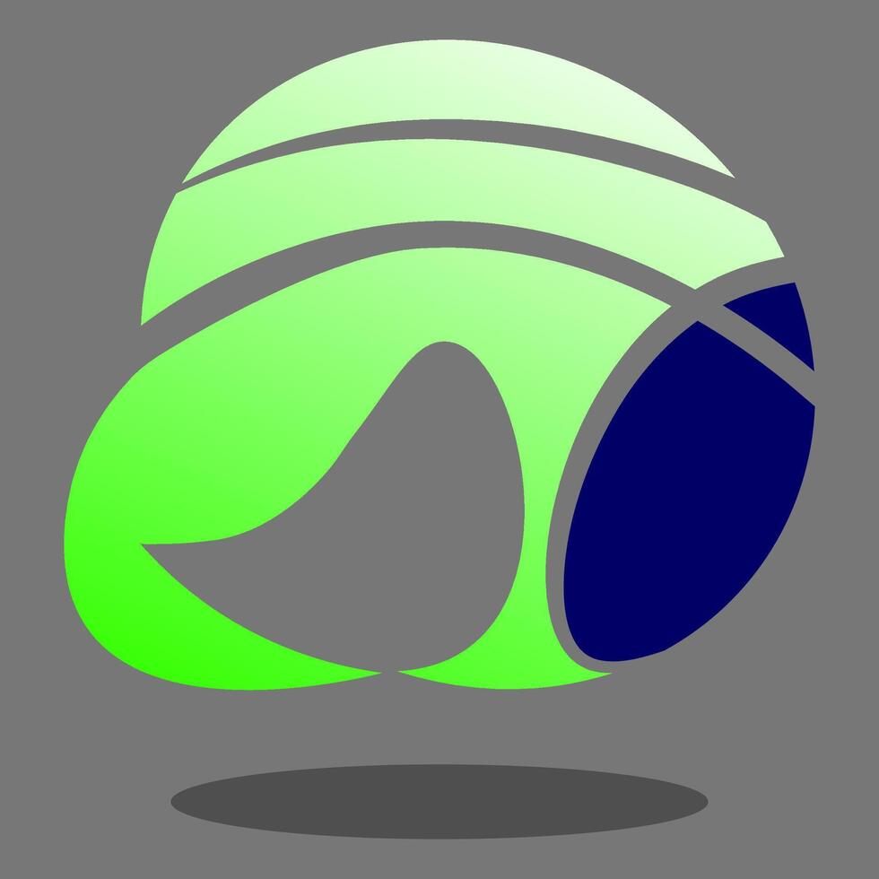moderno forma logotipo Projeto. verde e azul logotipo. vetor