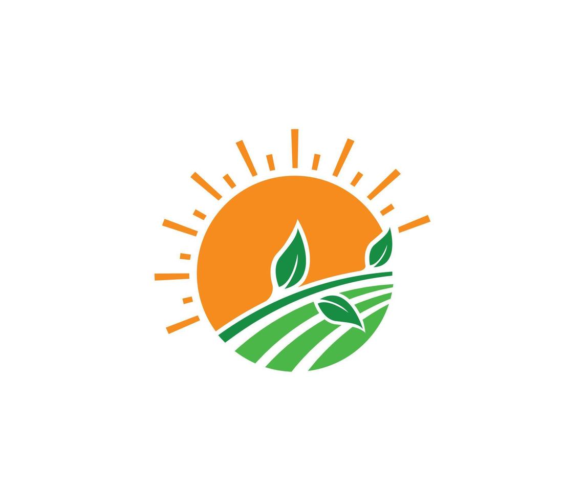 design de logotipo de agricultura agrícola vetor