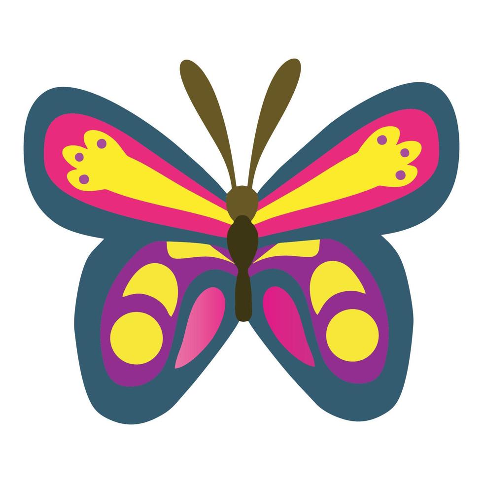 borboleta colorida do vetor. desenho abstrato. ilustração vetorial. vetor