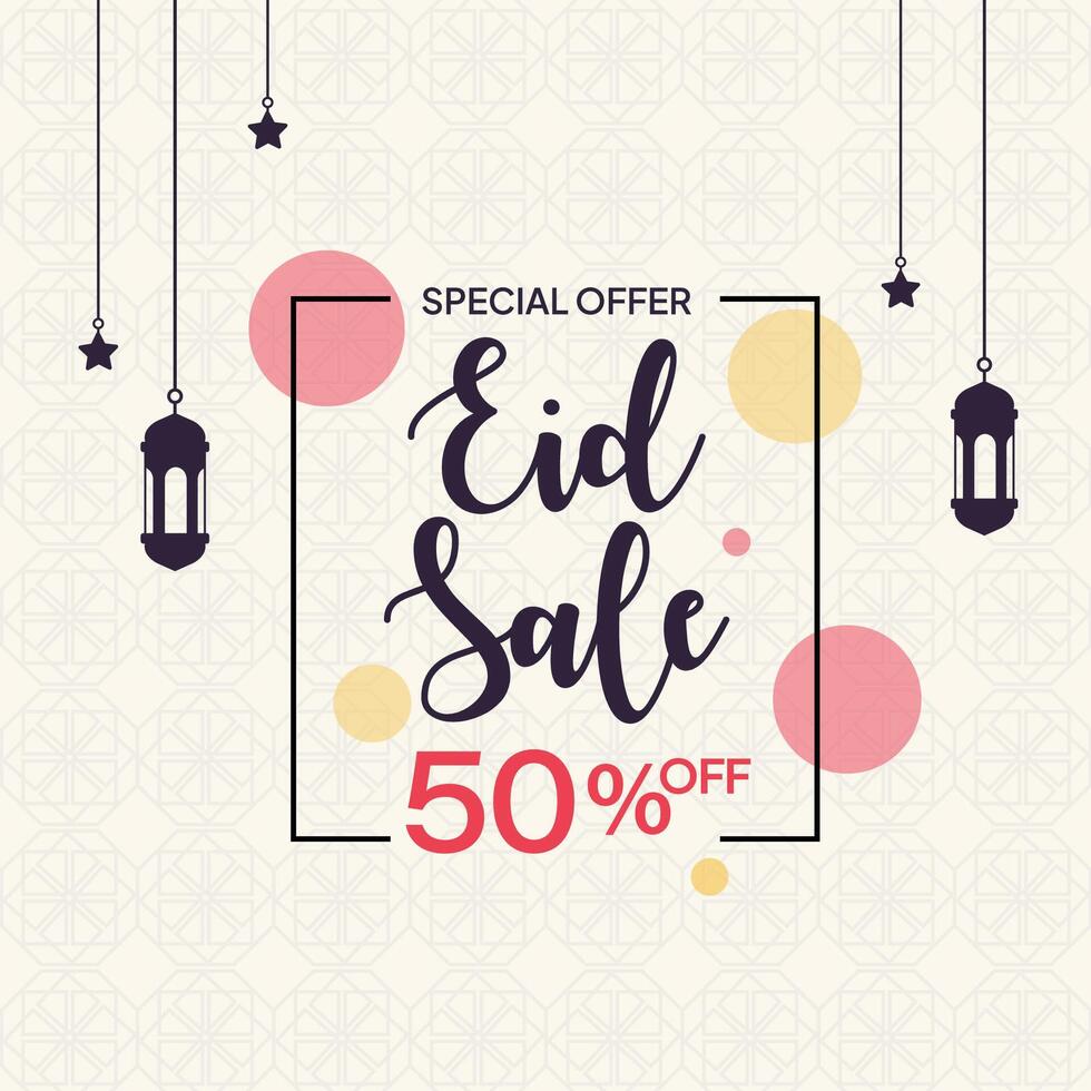 eid especial oferta social meios de comunicação postar modelo. eid venda conceito Projeto vetor