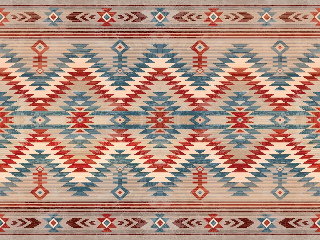 nativo americano indiano enfeite padronizar geométrico étnico têxtil textura tribal asteca padronizar navajo mexicano tecido desatado decoração moda vetor