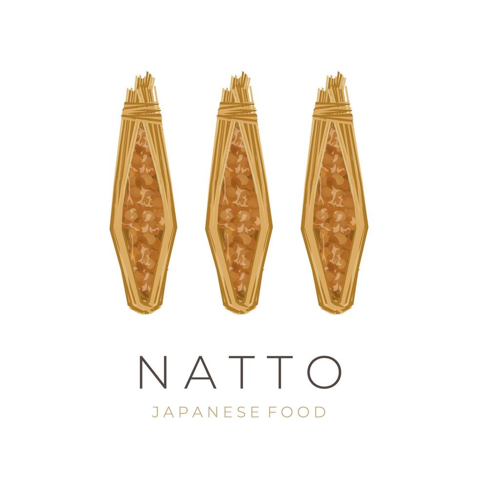 ilustração logotipo Palha natto vetor