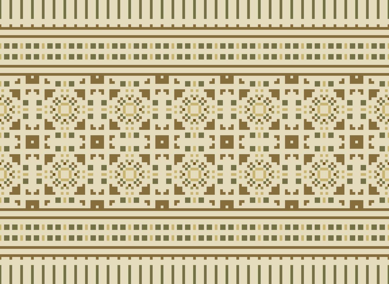 pixel americano étnico nativo padrão.tradicional navajo, asteca, apache, sudoeste e mexicano estilo tecido padrão.abstrato motivos padrão.design para Tecido, roupas, cobertor, tapete, tecido, envoltório, vetor