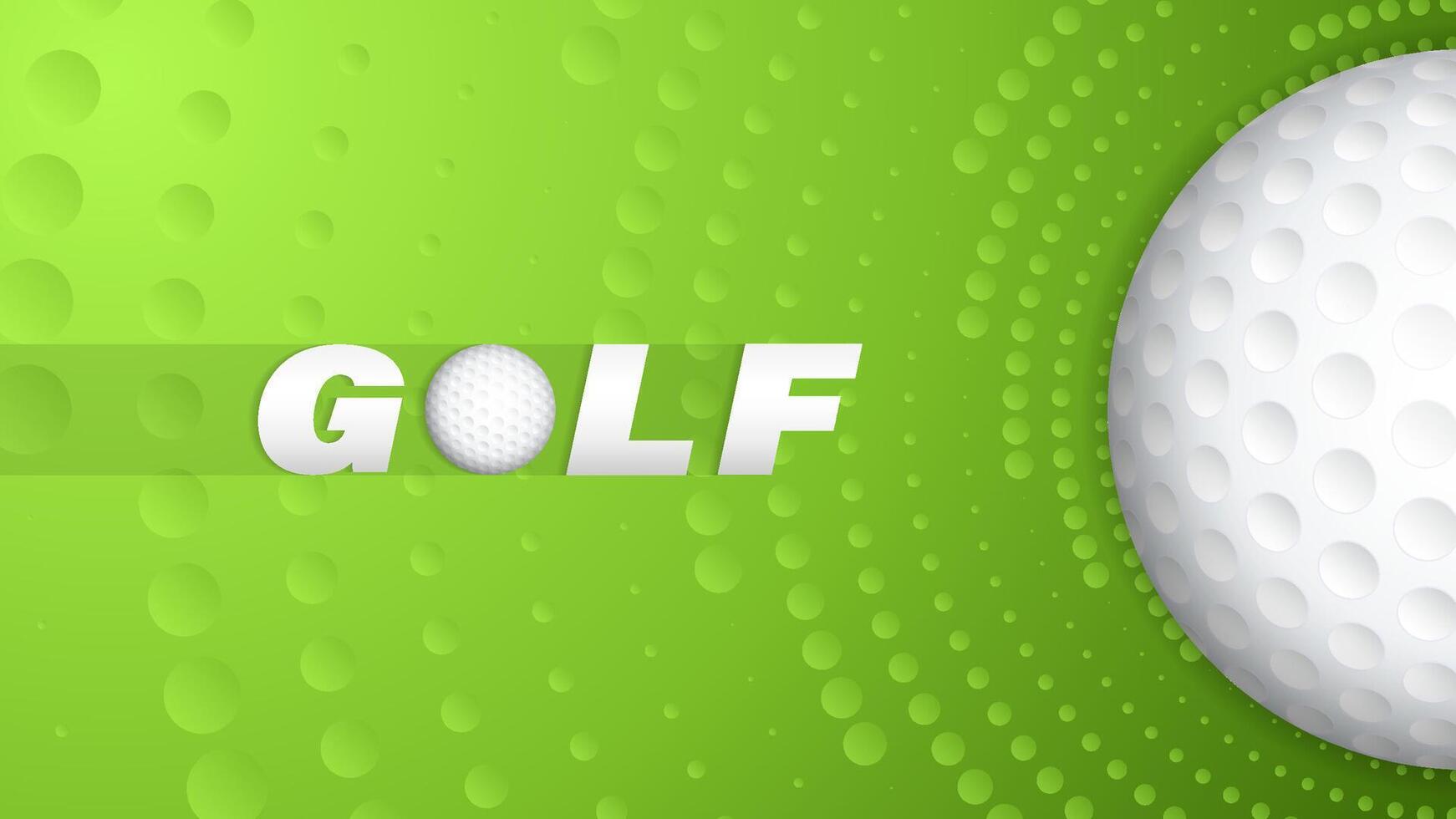 ilustração do golfe passeio fundo com golfe bola vetor