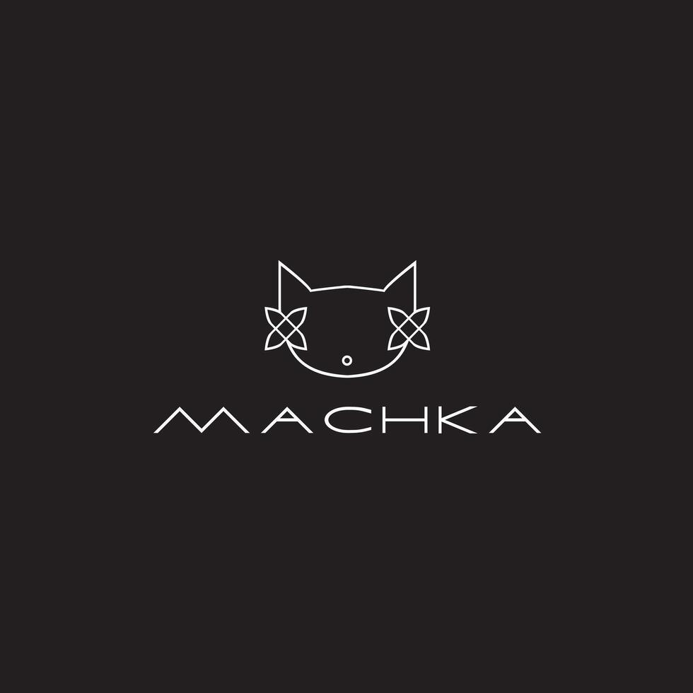 machka logotipo Projeto único modelo abstrato monograma símbolo criativo moderno na moda tipografia minimalis vetor