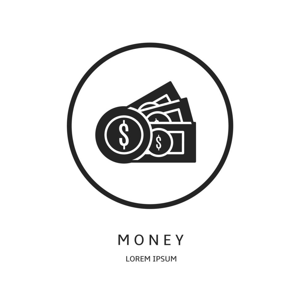 logotipo Projeto para negócios. dinheiro logotipos. vetor