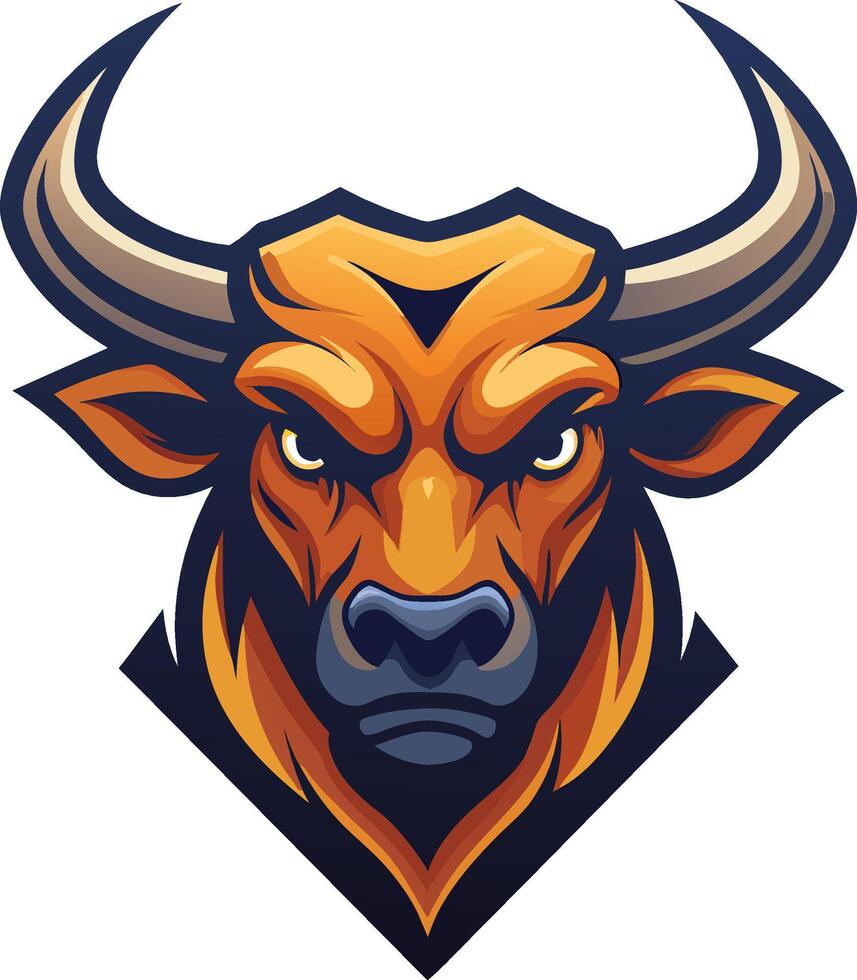 moderno touro cabeça logotipo ilustração vetor