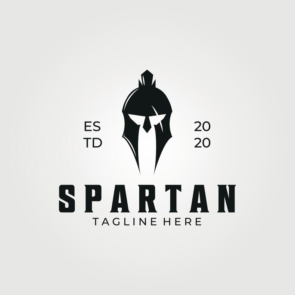 espartano logotipo modelo ícone , placa e símbolo para o negócio vetor