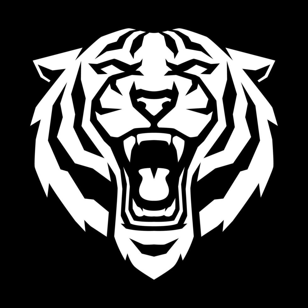 tigre cabeça simples logotipo Projeto vetor