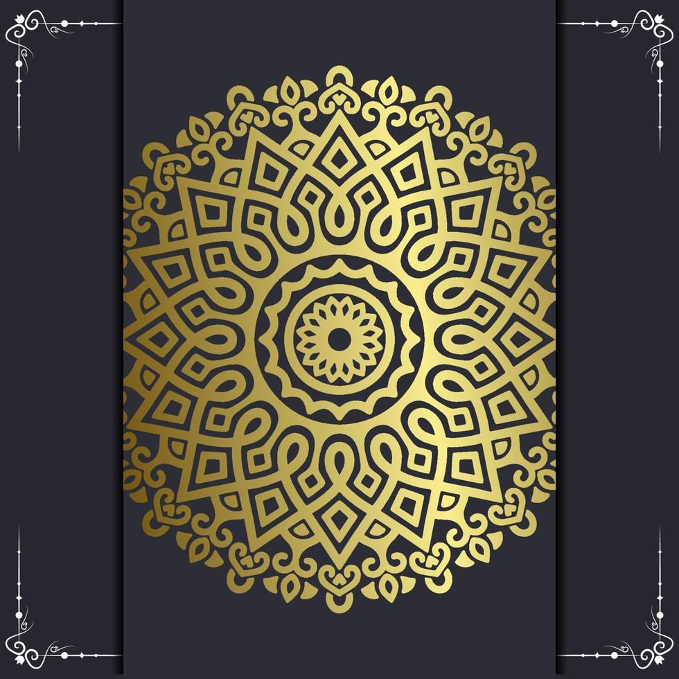 Fundo de mandala ornamental de luxo com árabe islâmico vetor