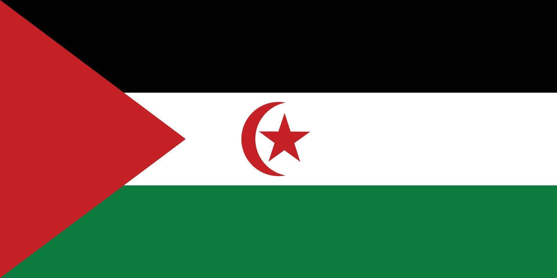 bandeira do a sahrawi árabe democrático república vetor