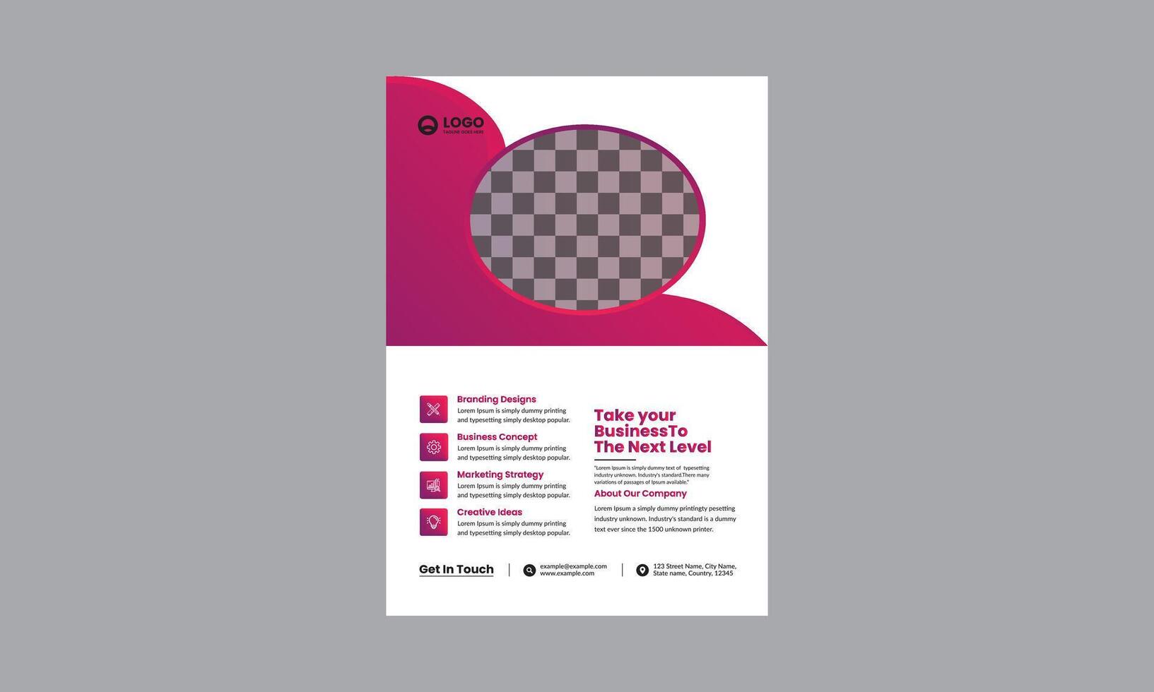 design de brochura, layout moderno da capa, relatório anual, pôster, folheto em A4 vetor