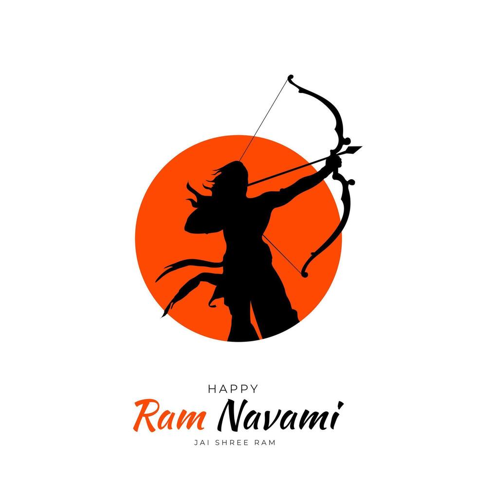 feliz ram navami festival da índia postagem de mídia social vetor