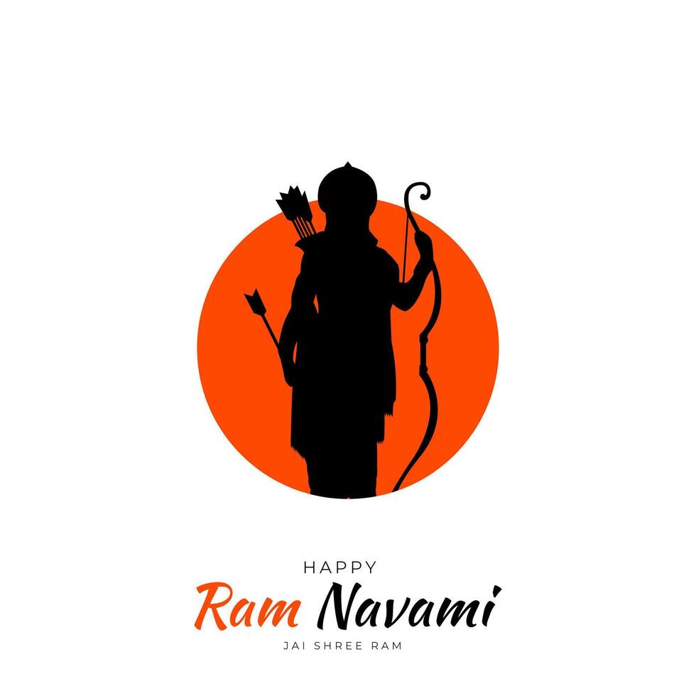 feliz ram navami festival da índia postagem de mídia social vetor