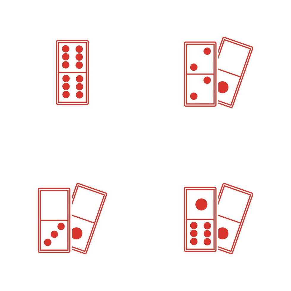 ilustração vetorial de design de logotipo de cartão dominó vetor