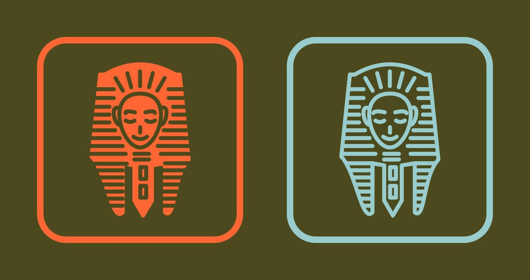 egípcio face ícone vetor