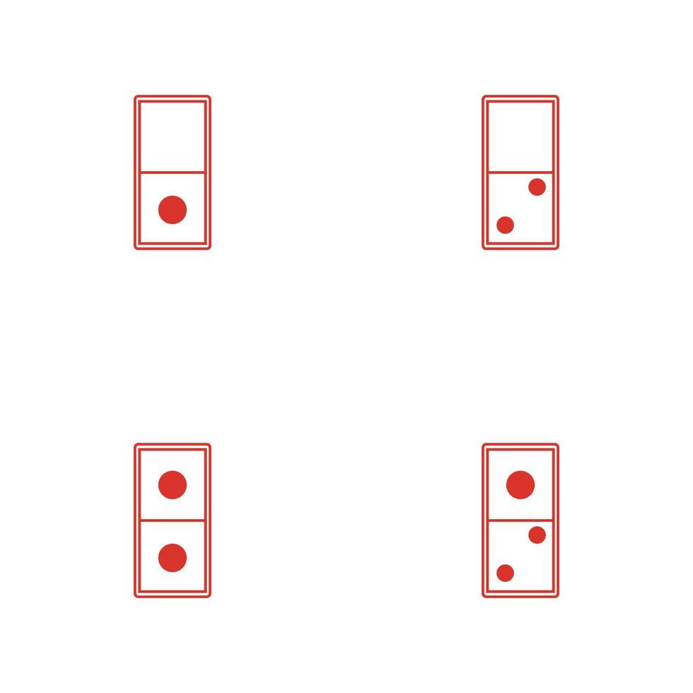 ilustração vetorial de design de logotipo de cartão dominó vetor