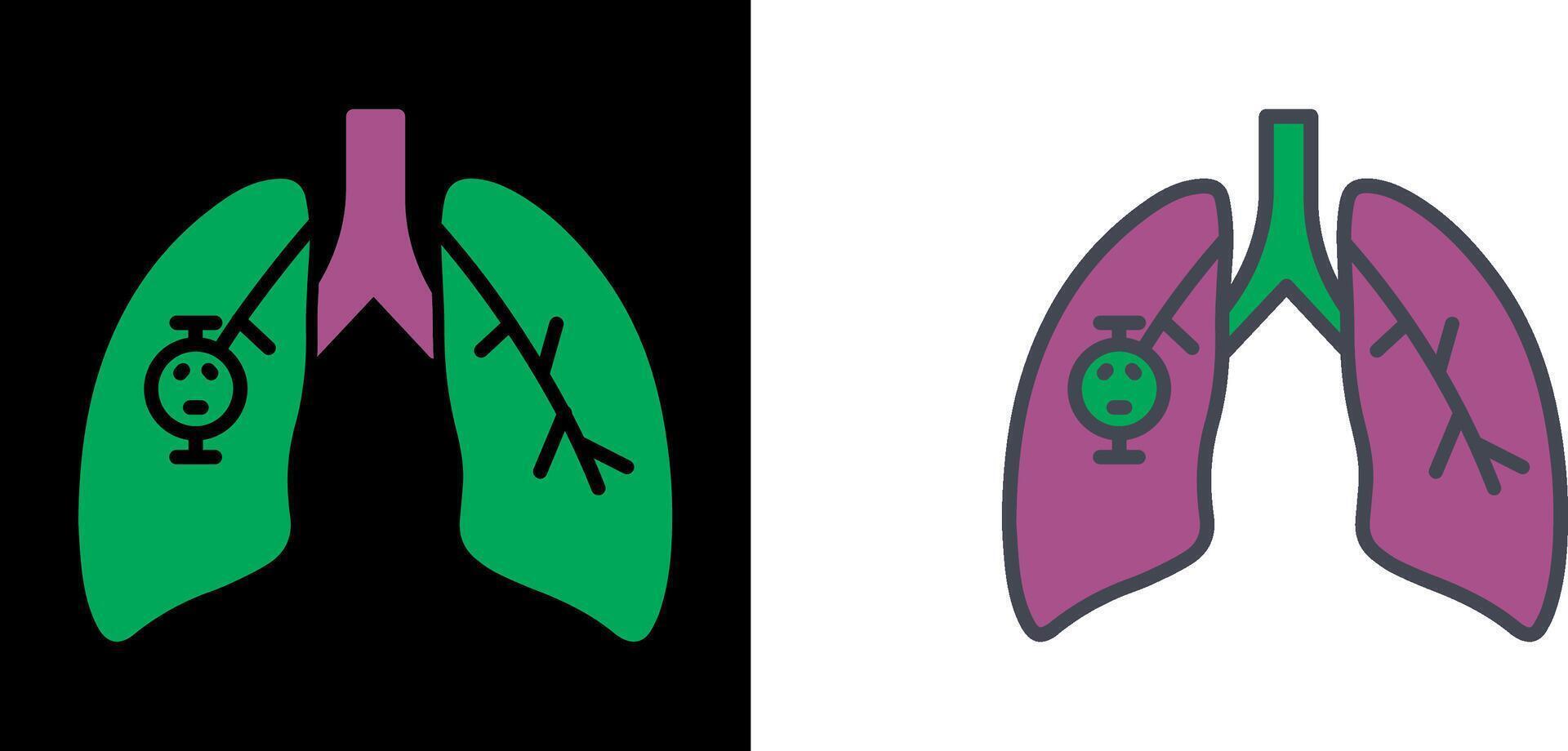 pulmão Câncer ícone vetor