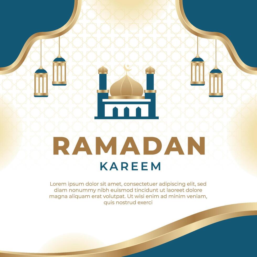 Ramadã kareem islâmico bandeira fundo vetor