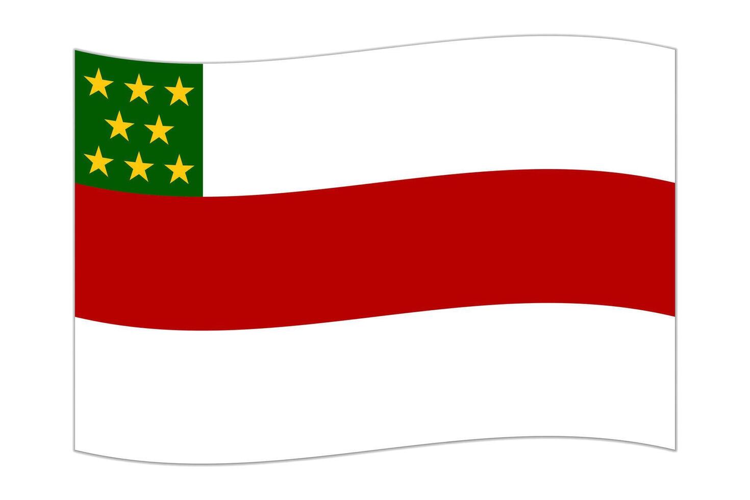 acenando bandeira do departamento do piura, administrativo divisão do Peru. ilustração. vetor