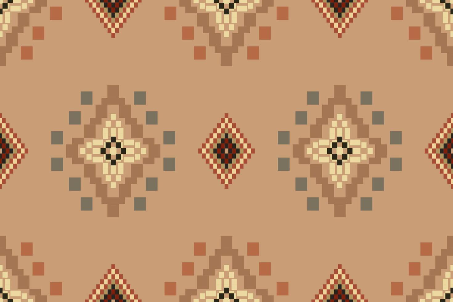 navajo tribal desatado padronizar. nativo americano ornamento. étnico sul ocidental decoração estilo. boho geométrico ornamento. pixel desatado padronizar. mexicano cobertor, tapete. tecido tapete ilustração. vetor