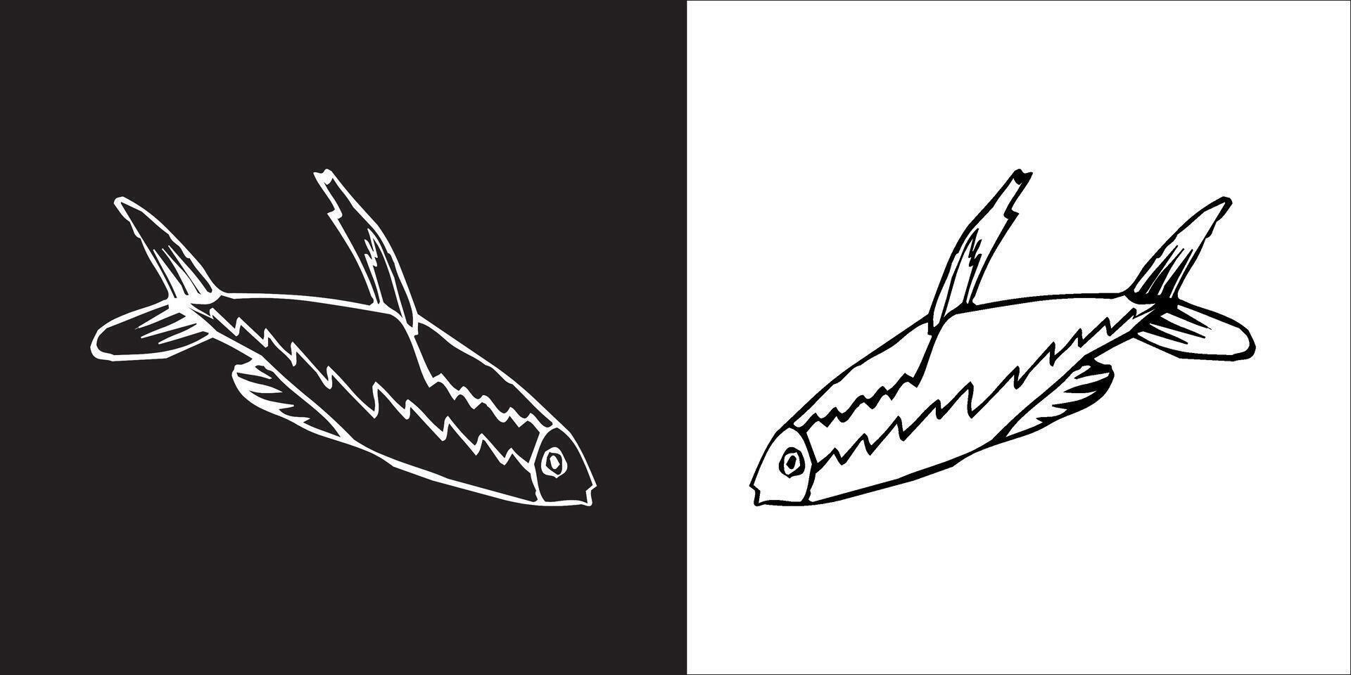 ilustração gráficos do peixe ícone vetor