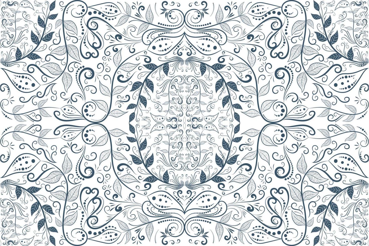 padrão sem emenda design floral abstrato. folha padrão sem emenda. padrão sem emenda de desenho de linha. vetor