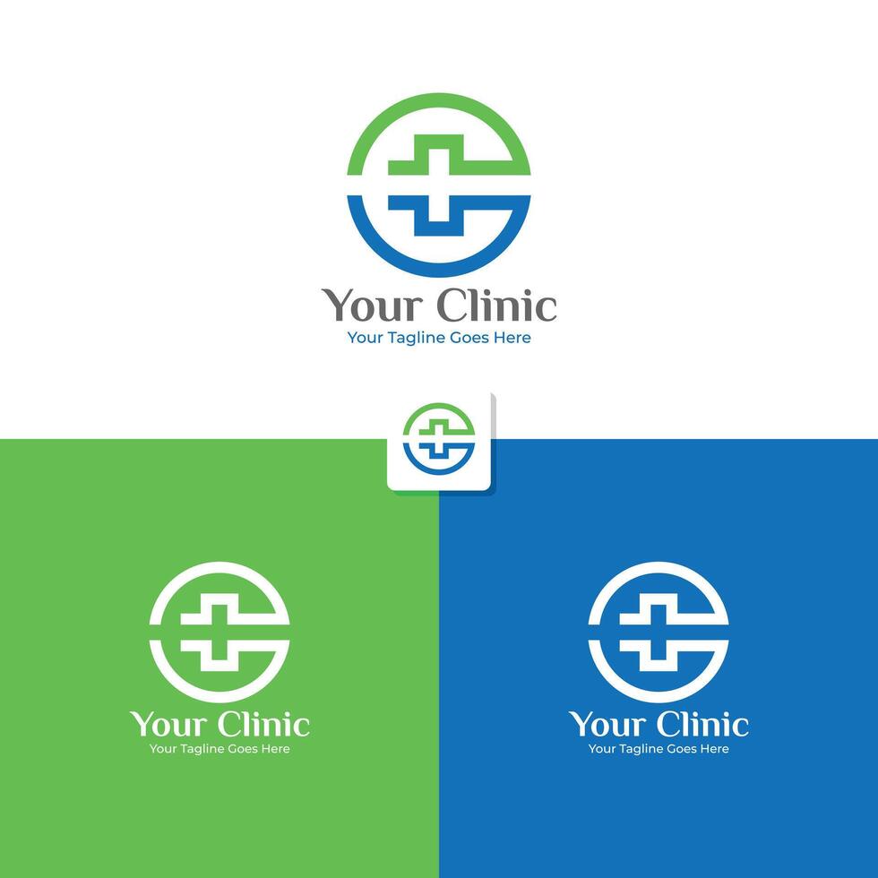saúde clínica logotipo Projeto com mais ícone. elegante minimalista logotipo vetor
