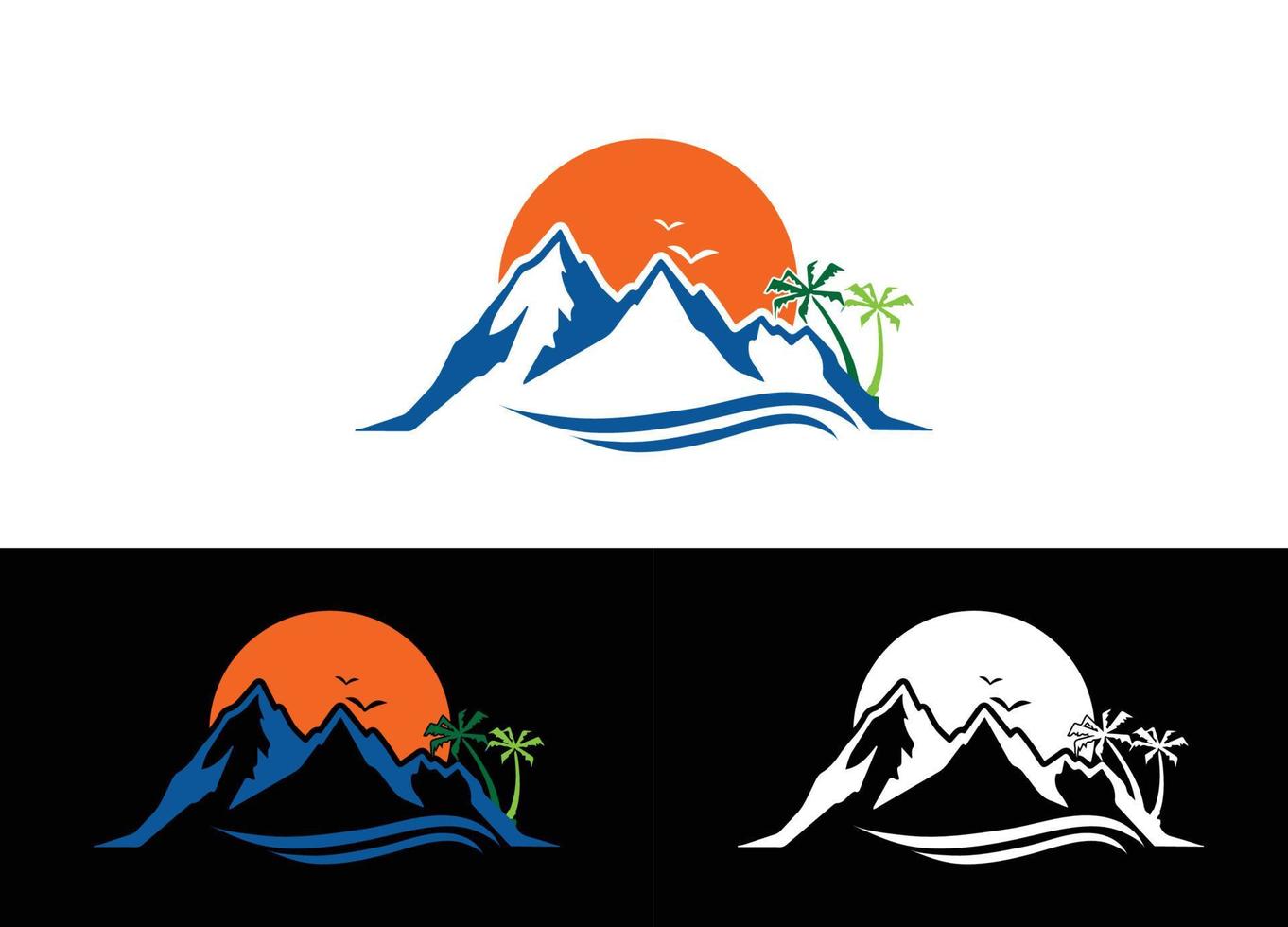 logotipo de excursão e viagem ou modelo de imagem vetorial de design de ícone vetor