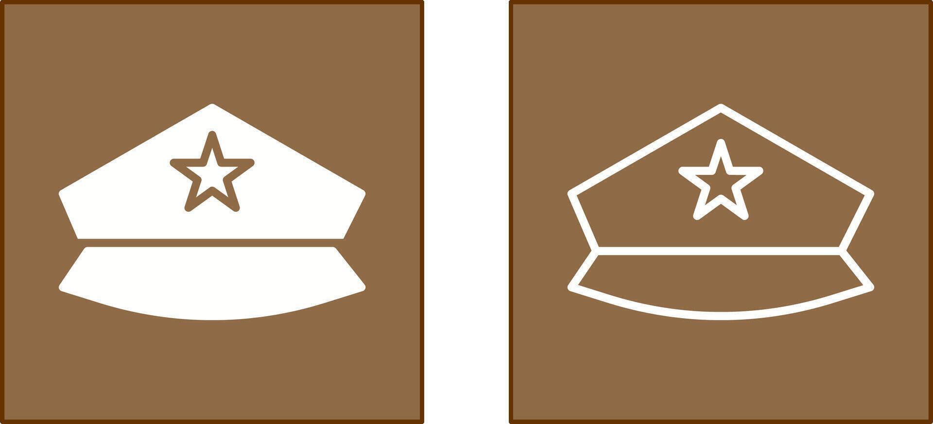 ícone de chapéu de polícia vetor