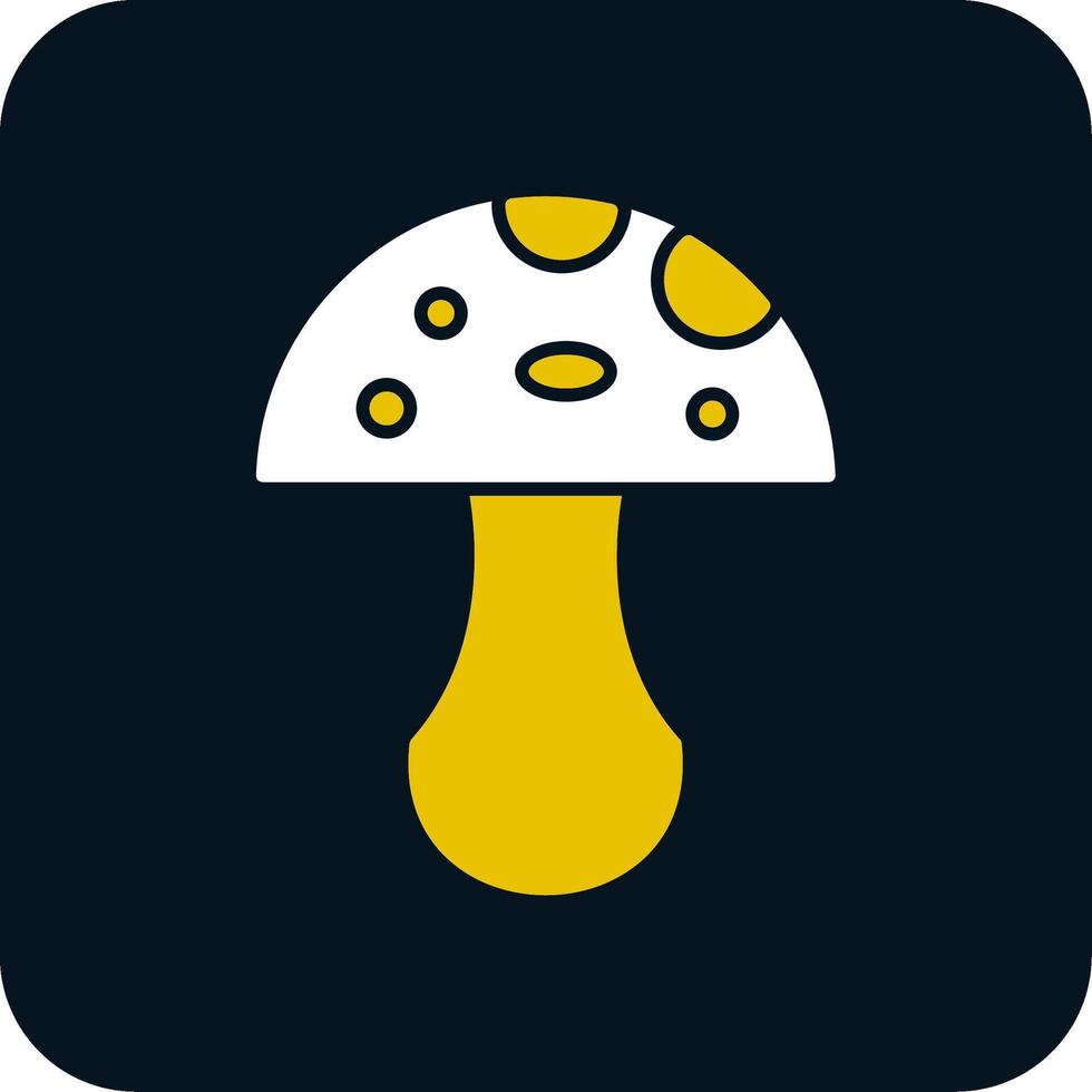 ícone de duas cores de glifo de cogumelo vetor