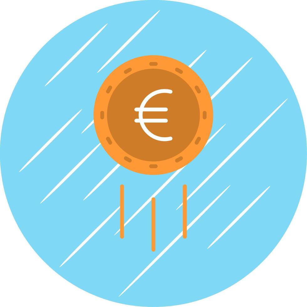 euro placa plano azul círculo ícone vetor