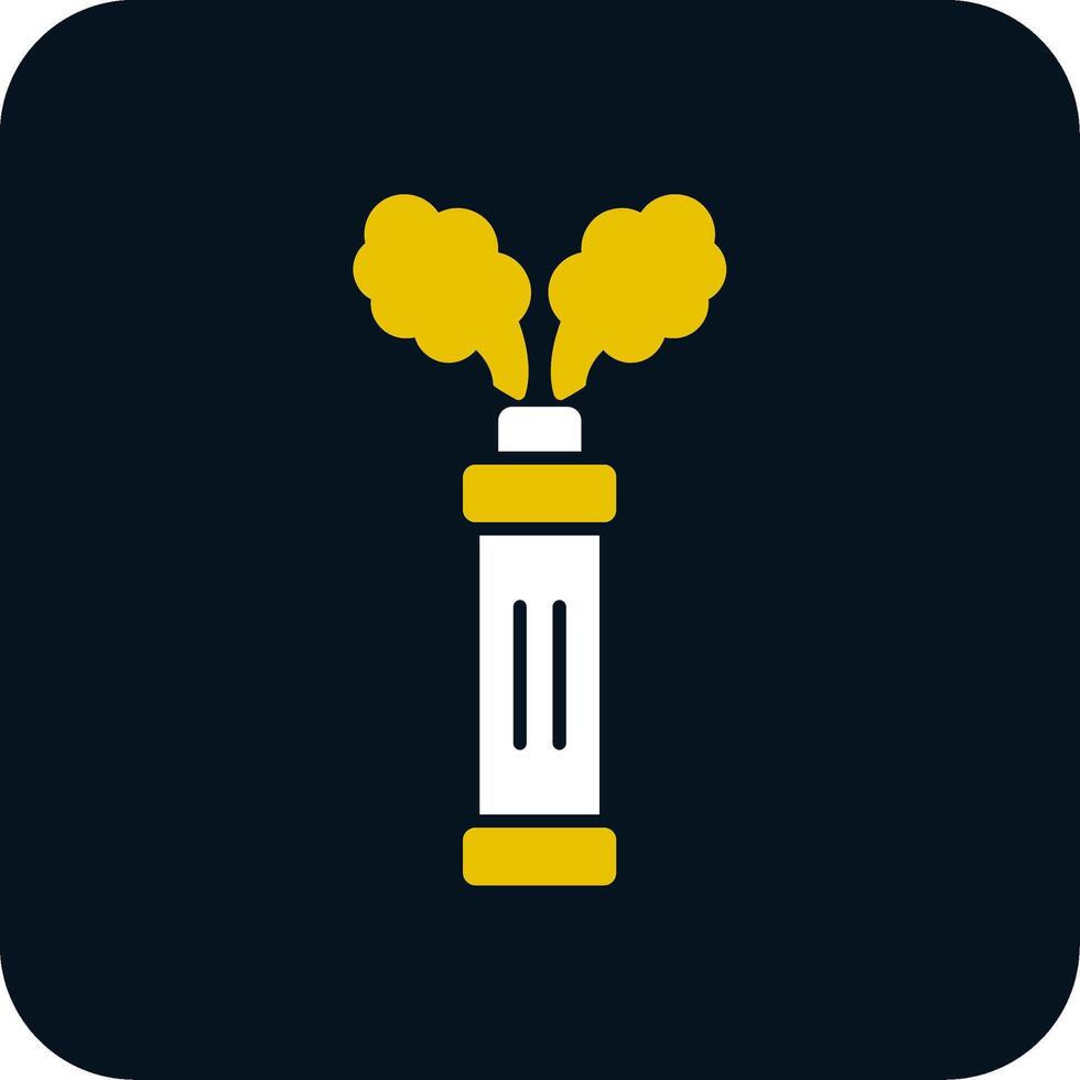 ícone de duas cores de glifo de granada de fumaça vetor