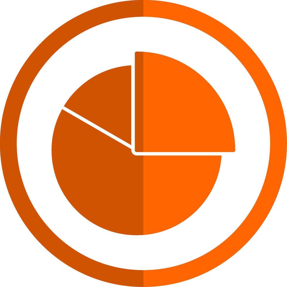 torta gráfico glifo laranja círculo ícone vetor