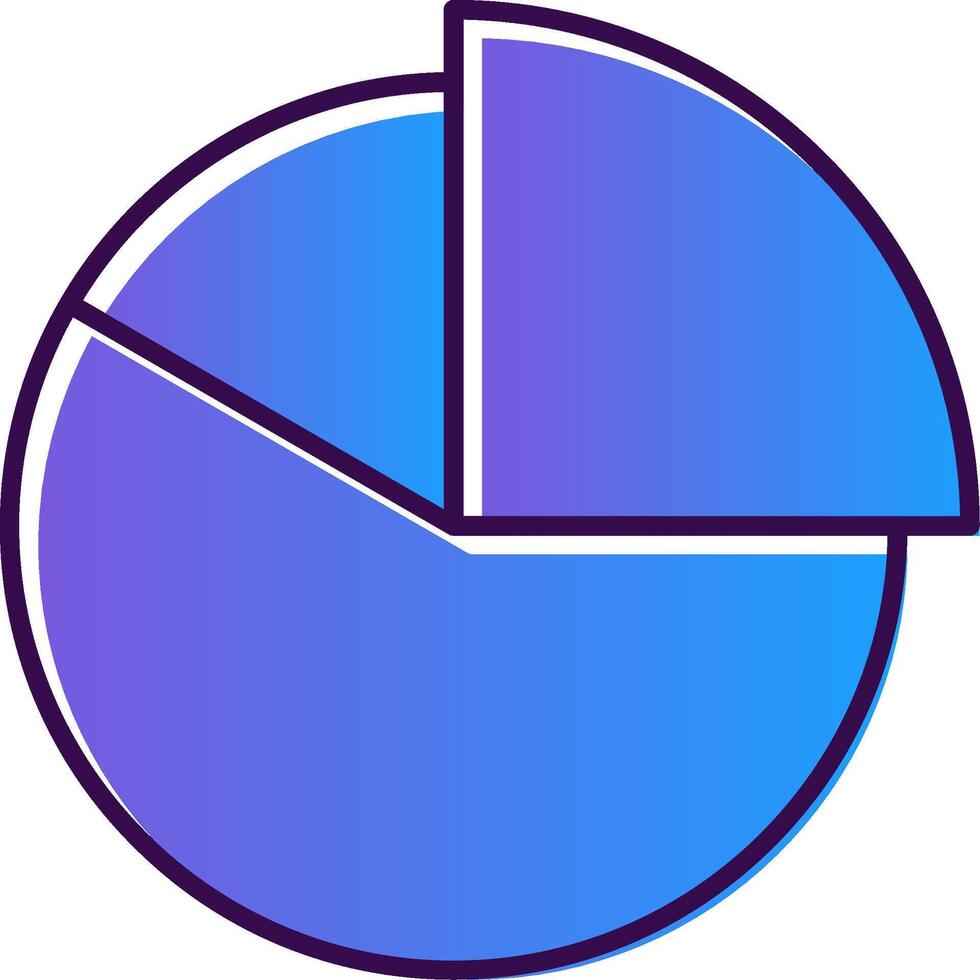 torta gráfico gradiente preenchidas ícone vetor