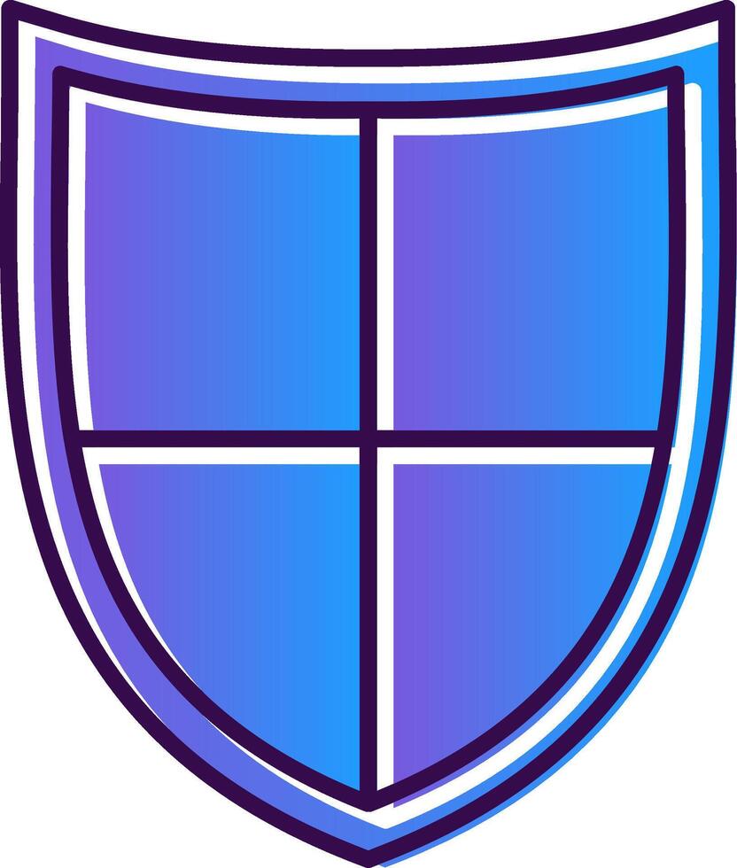 escudo gradiente preenchidas ícone vetor