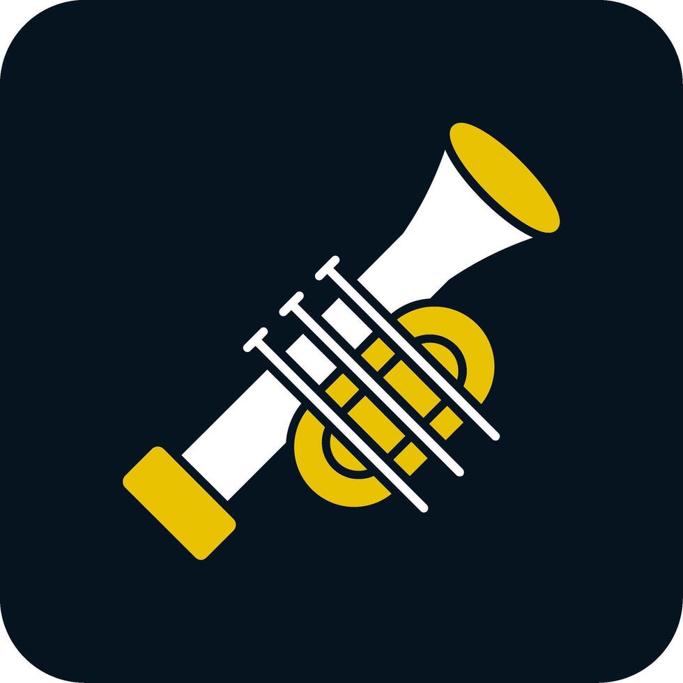 ícone de duas cores de glifo de trombeta vetor