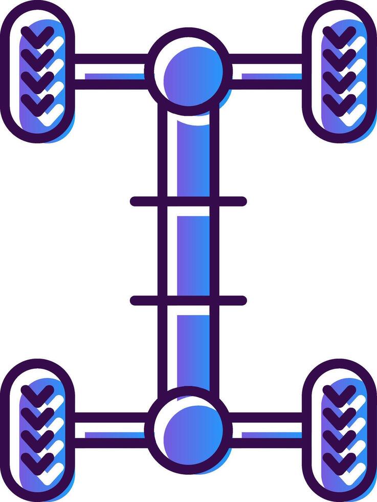 chassis gradiente preenchidas ícone vetor